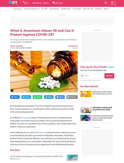 What is Arsenicum Album 30 and Can it Protect Against COVID-19?